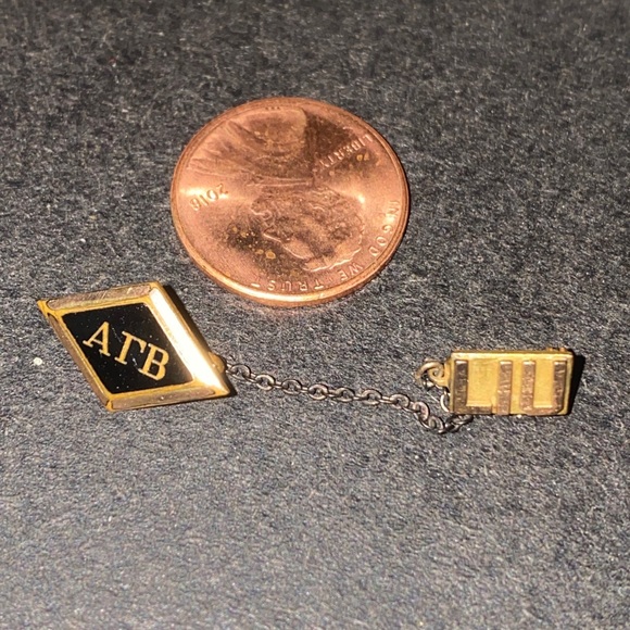 MACO GF Gold Filled ATB LIU Sigma Fraternity Sorority Pin VINTAGE - Picture 2 of 5